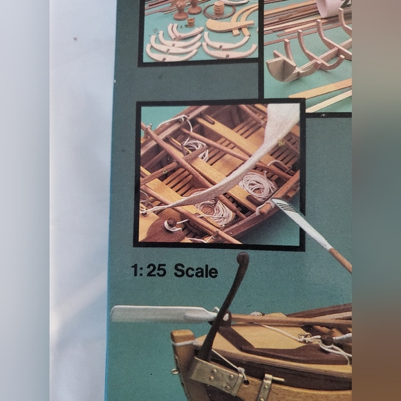 : New Open box vintage 1984 Morgan's whaleboat 1:25 scale wood model kit boat - Picture 5 of 7